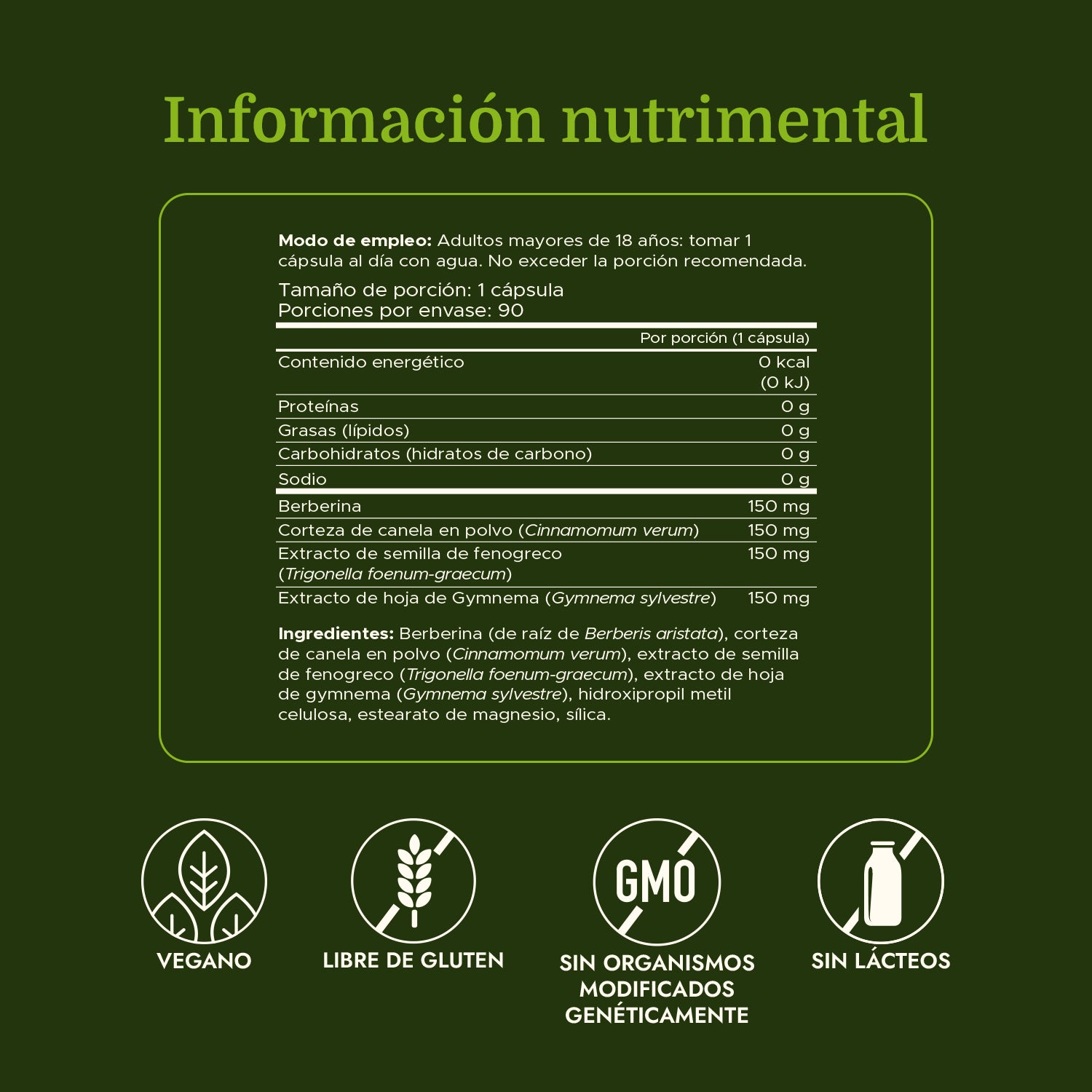 Swanson Suplemento Complejo de Berberina con Canela, Gimnema y Fenogreco, 90 Cápsulas