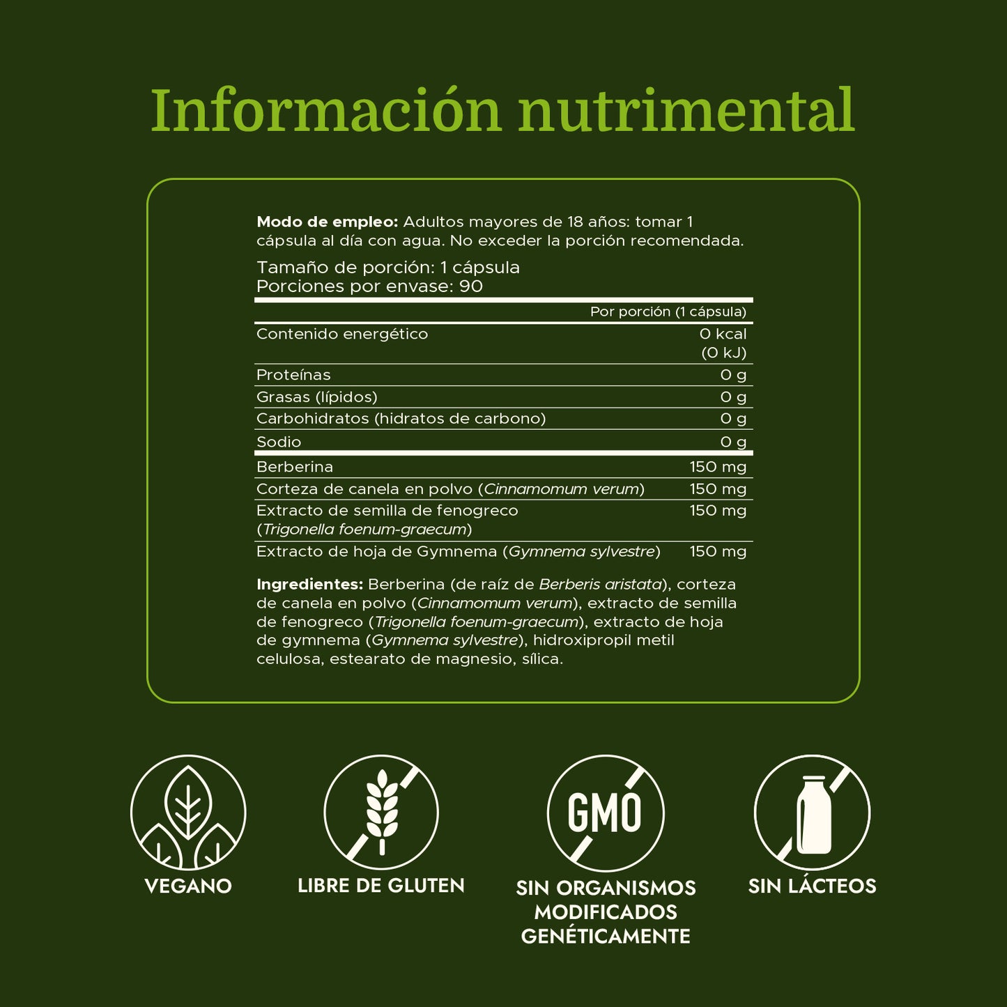 Swanson Suplemento Complejo de Berberina con Canela, Gimnema y Fenogreco, 90 Cápsulas