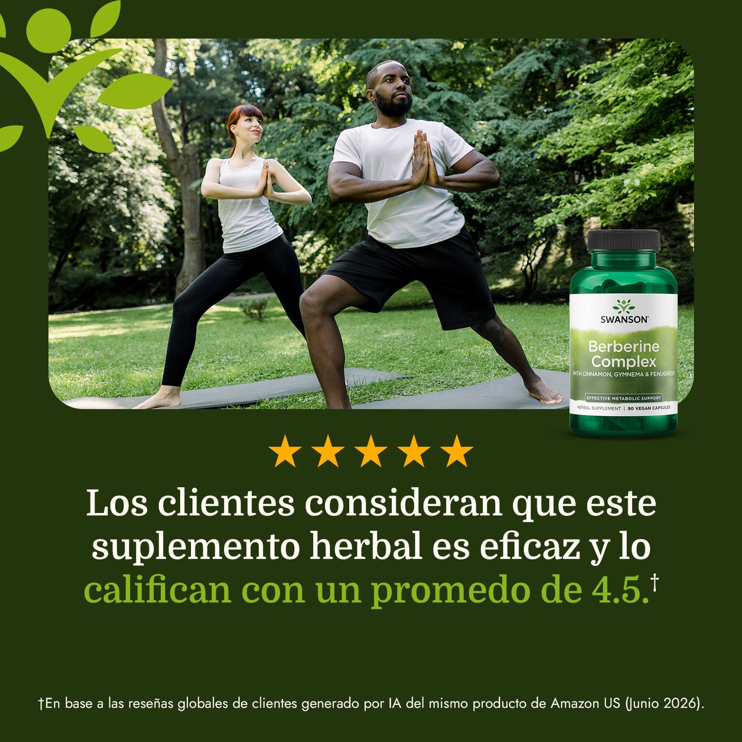 Swanson Suplemento Complejo de Berberina con Canela, Gimnema y Fenogreco, 90 Cápsulas