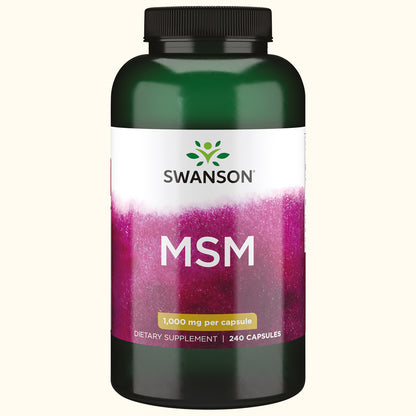 Swanson Ultra Suplemento de MSM 1000 mg, 240 cápsulas