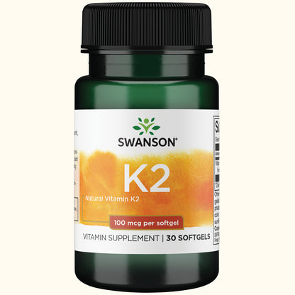 Swanson Vitamina K2 100mcg, 30 cápsulas