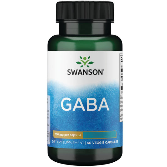 Swanson Suplemento de GABA 750 mg, 60 cápsulas