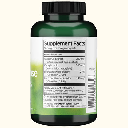 Swanson Suplemento Yeast Defense Essentials, 120 cápsulas