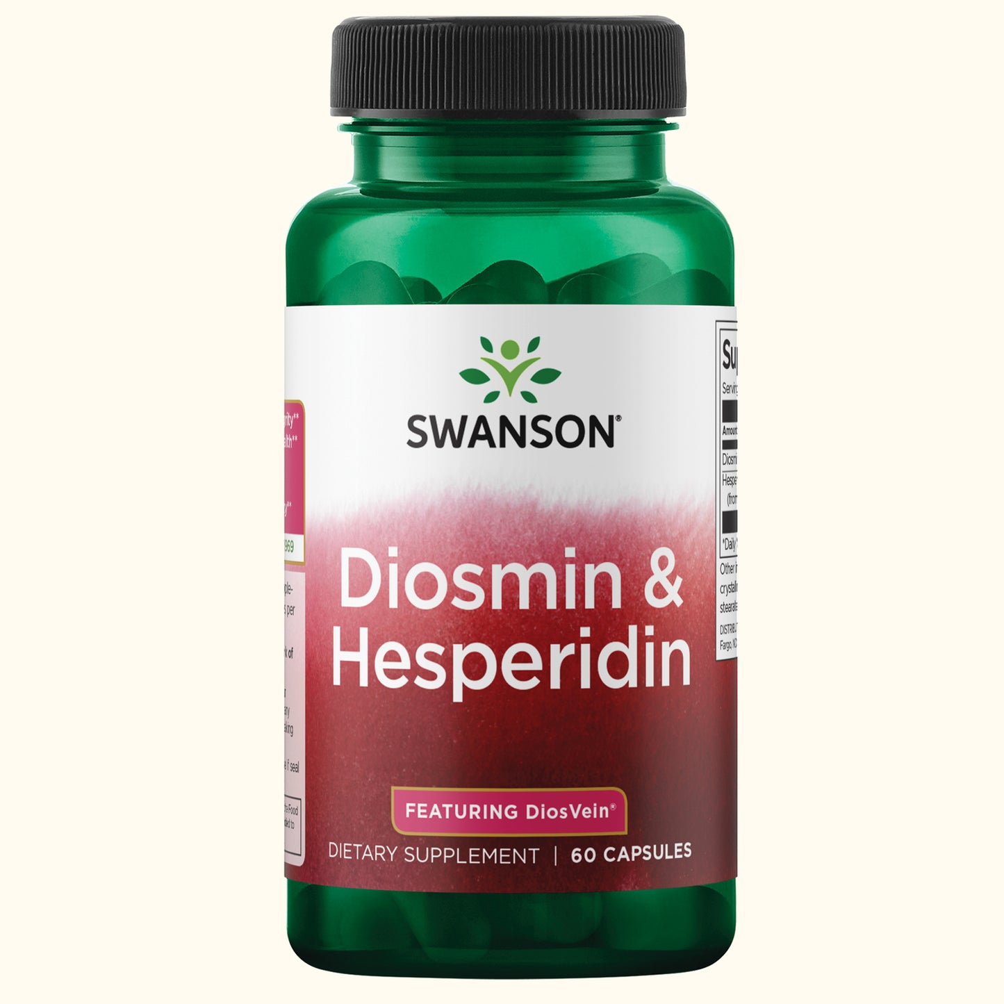 Swanson Suplemento de Diosmina/hesperidina DiosVein, 60 Cápsulas