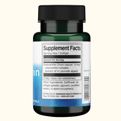 Swanson Suplemento de Astaxantina 4 mg, 60 cápsulas