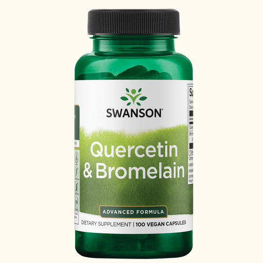 Swanson Suplemento Quercetina y Bromelina, 100 cápsulas