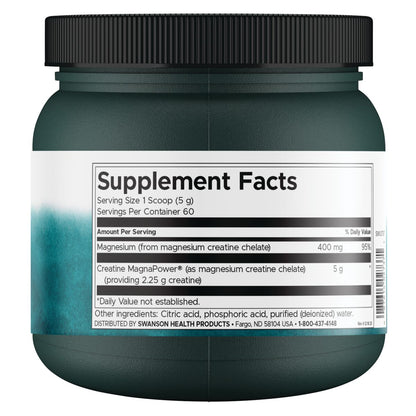 Swanson Suplemento de Creatina 100 % pura MagnaPower, 10.6 onzas (300 g)