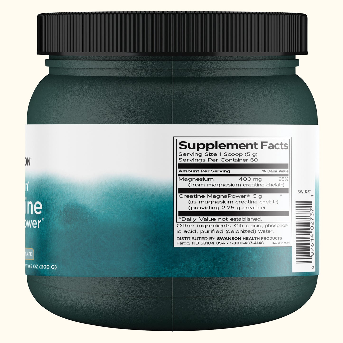 Swanson Suplemento de Creatina 100 % pura MagnaPower, 10.6 onzas (300 g)