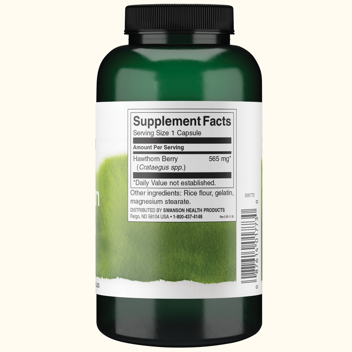 Swanson Suplemento de Bayas de Espino 565 mg, 250 Cápsulas
