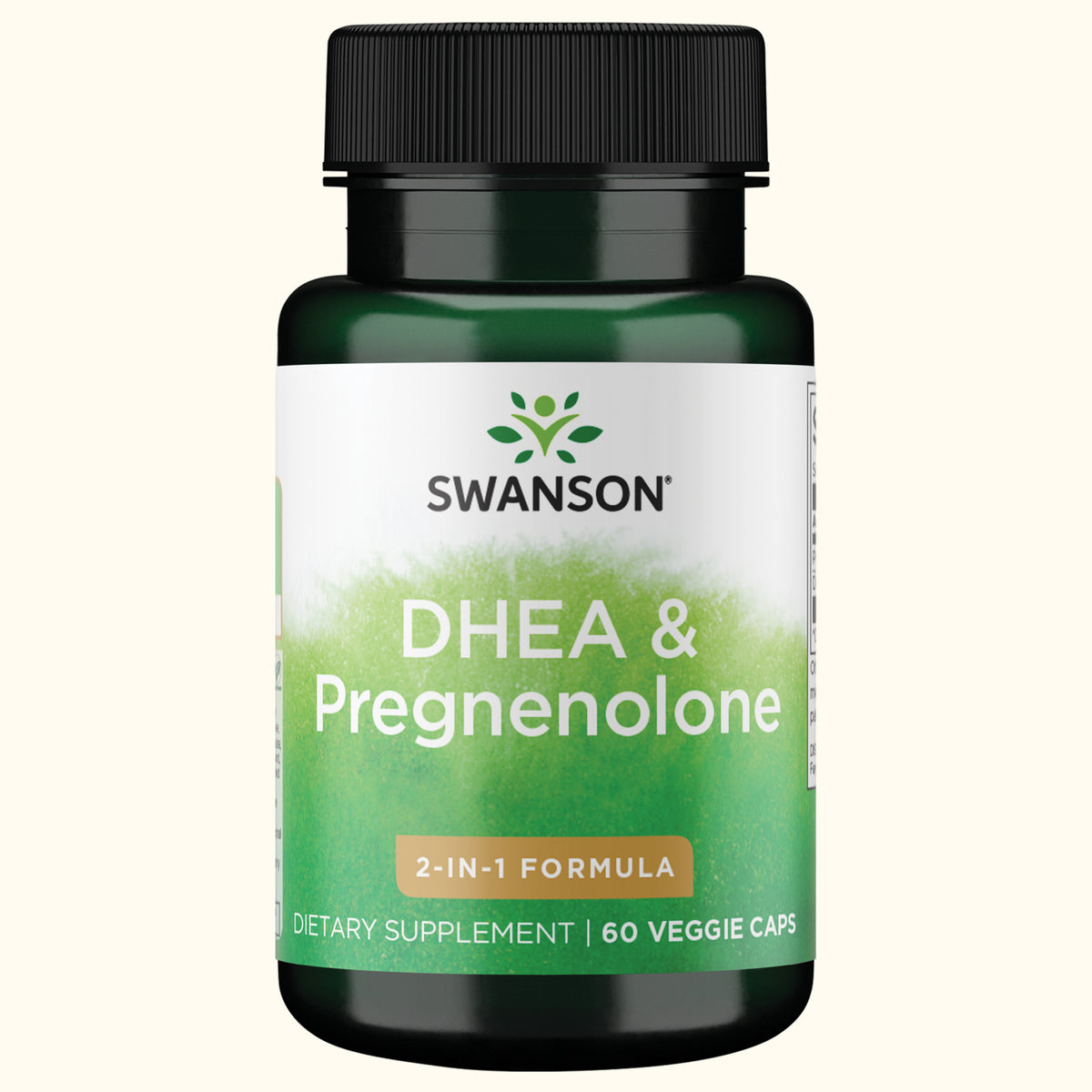 Swanson DHEA & Pregnenolone Complex, 50 mg, 60 Cápsulas Vegetales, Non‑GMO, Certificado GMP
