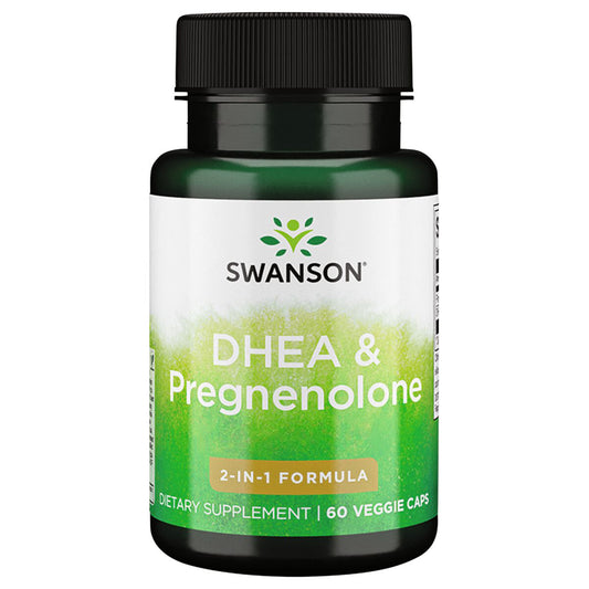 Swanson Complejo la pregnenolona y DHEA, 60 cápsulas