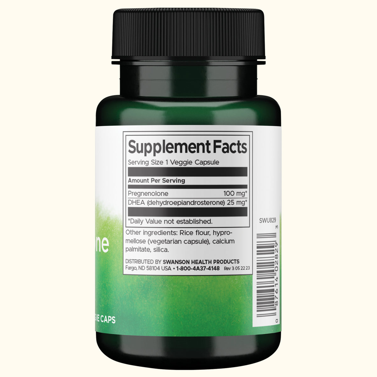 Swanson DHEA & Pregnenolone Complex, 50 mg, 60 Cápsulas Vegetales, Non‑GMO, Certificado GMP