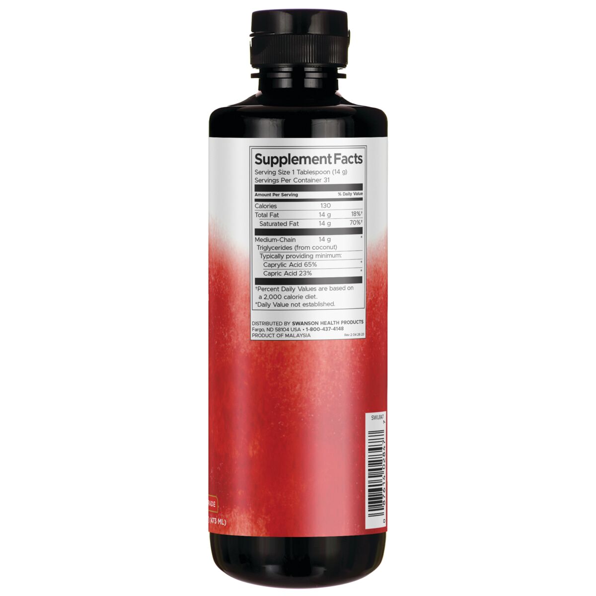 Swanson Suplemento Aceite de MCT 100 % puro, 16 onzas líquidas (473 ml)