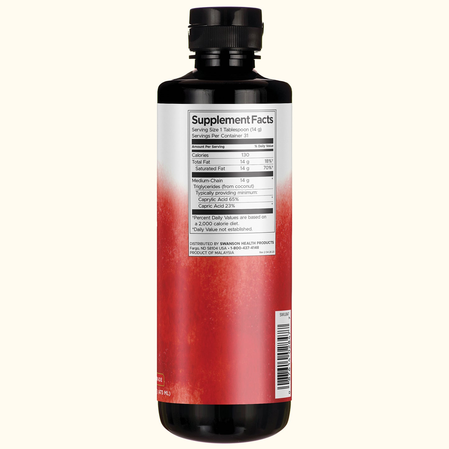 Swanson Suplemento Aceite de MCT 100 % puro, 16 onzas líquidas (473 ml)