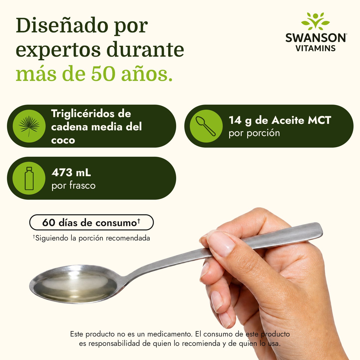 Swanson Suplemento Aceite de MCT 100 % puro, 16 onzas líquidas (473 ml)