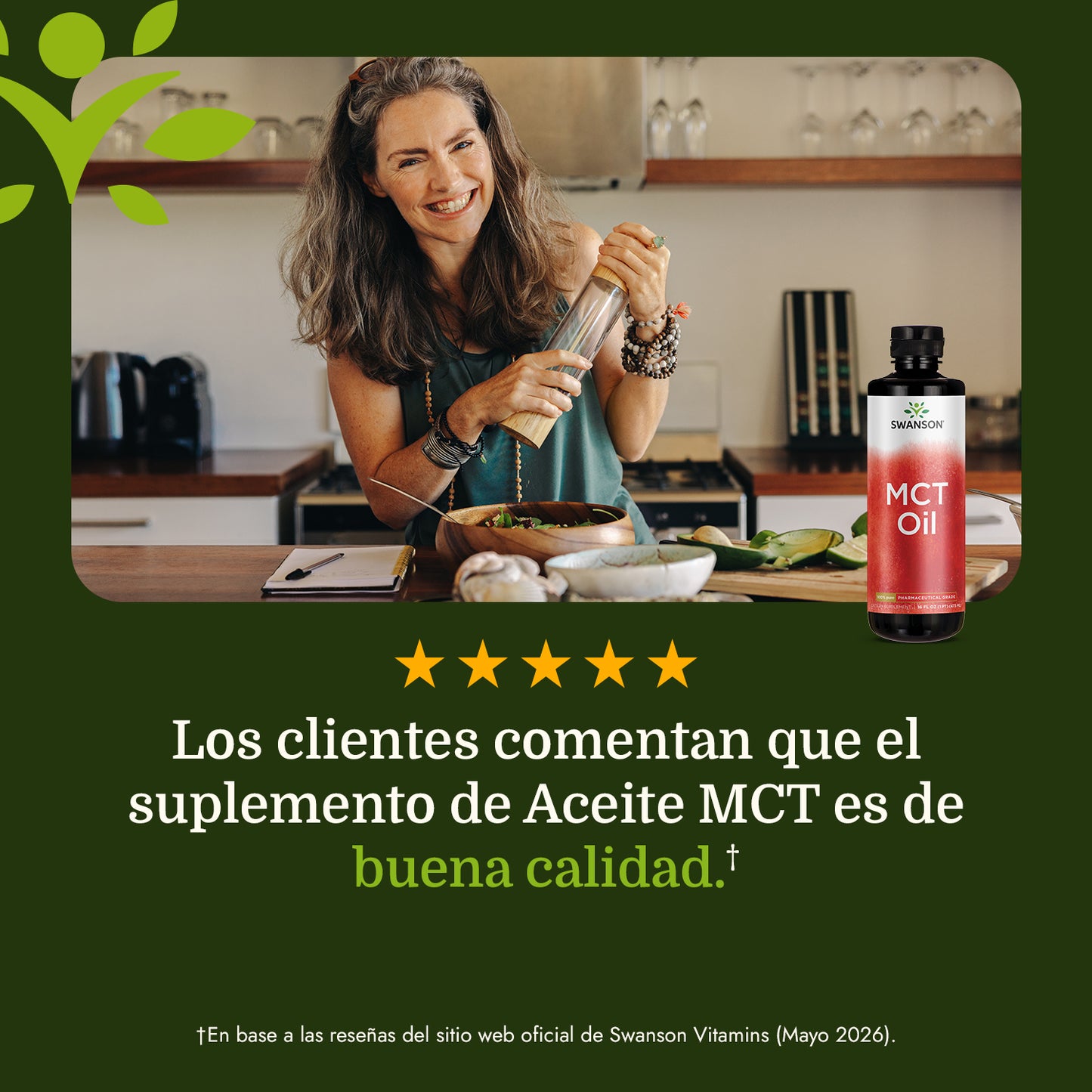 Swanson Suplemento Aceite de MCT 100 % puro, 16 onzas líquidas (473 ml)