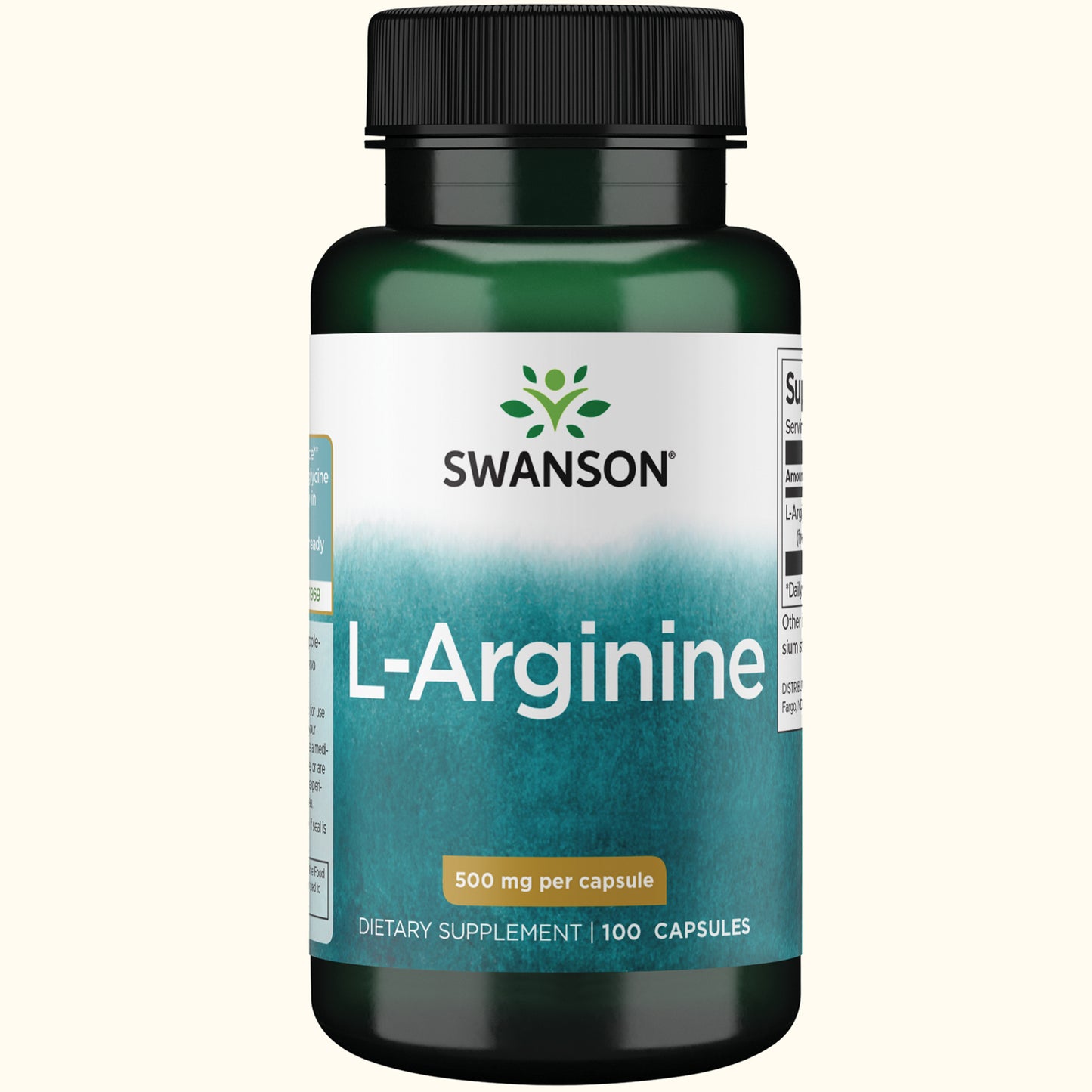 Swanson Suplemento de L-Arginina 500 Mg, 100 Cápsulas