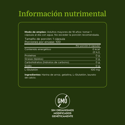 Swanson Suplemento de L-glutatión 100 mg, 100 cápsulas