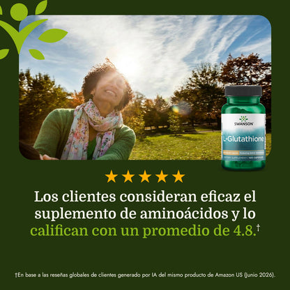 Swanson Suplemento de L-glutatión 100 mg, 100 cápsulas