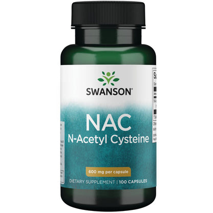 Swanson - N-acetilcisteína (NAC) - 600 mg, 100 cápsulas
