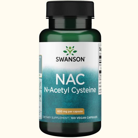 Swanson Suplemento de N-acetilcisteína (NAC) 600 mg, 100 cápsulas