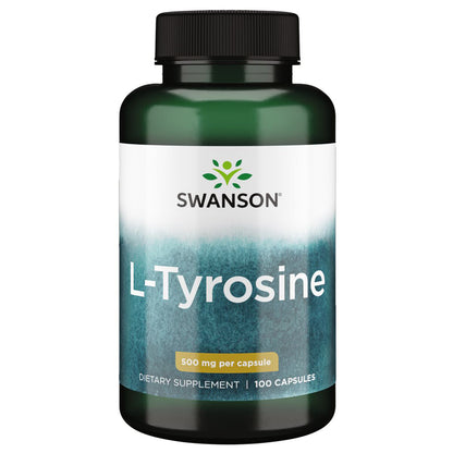 Swanson Suplemento de L-Tirosina 500 mg, 100 Cápsulas