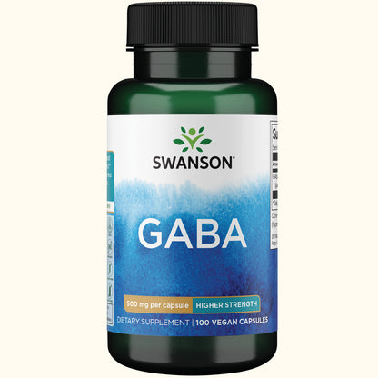 Swanson Suplemento de Gaba 500 mg, 100 Cápsulas
