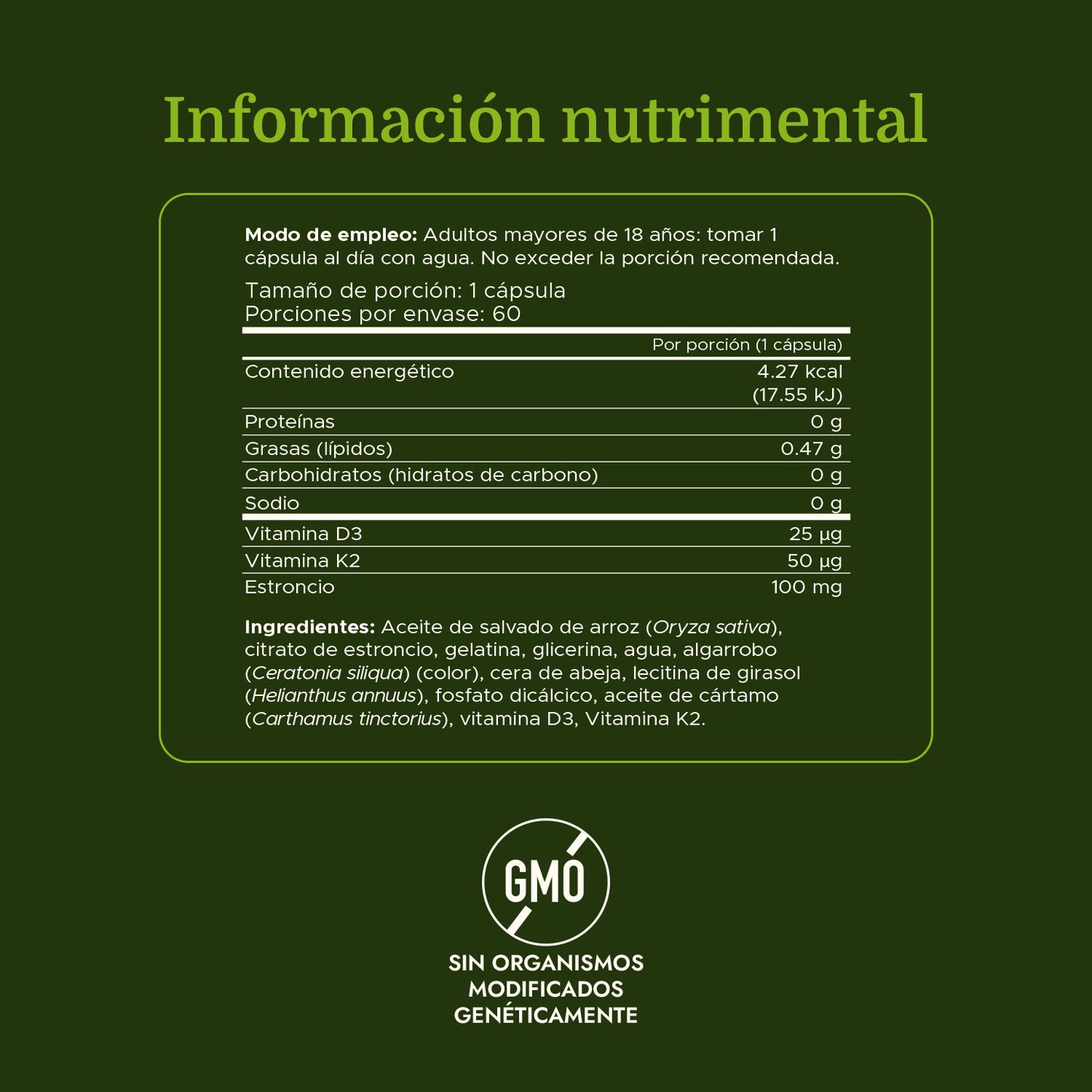 Swanson Vitamina D3 + K2 + Estroncio, 60 cápsulas