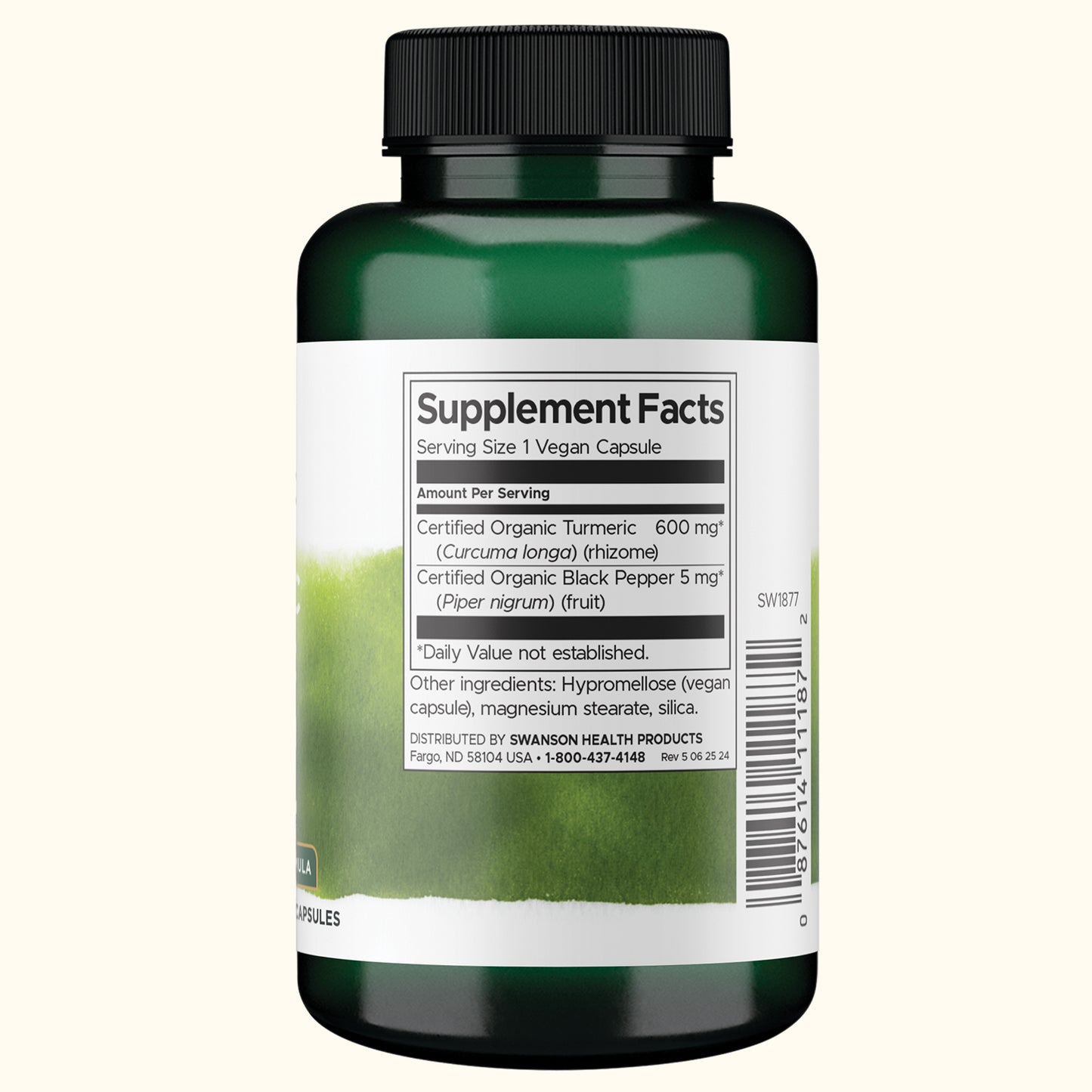 Swanson Suplemento de Cúrcuma y pimienta negra, 90 cápsulas