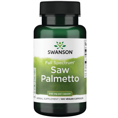 Swanson Suplemento Saw Palmetto 540mg, 100 Cápsulas