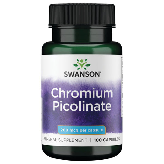 Swanson Suplemento Picolinato de Cromo 200mcg, 100 capsules