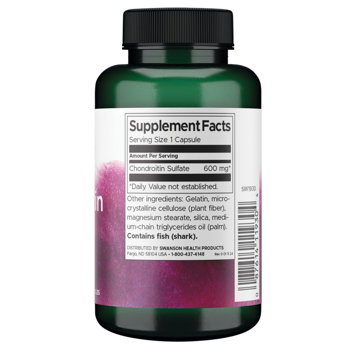 Swanson Suplemento Sulfato de Condroitina 600 mg, 120 caps