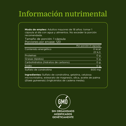 Swanson Suplemento Sulfato de Condroitina 600 mg, 120 caps