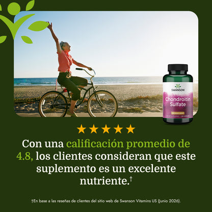 Swanson Suplemento Sulfato de Condroitina 600 mg, 120 caps