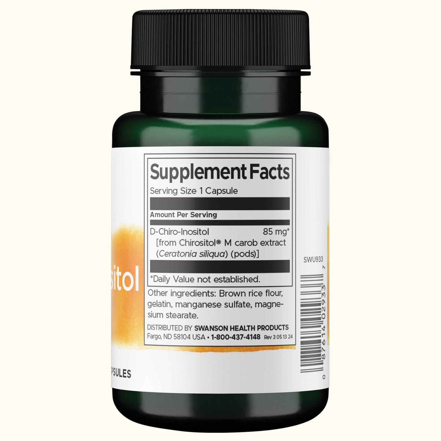 Swanson Suplemento de Quirositol D-Quiro-inositol 85mg, 60 Cápsulas