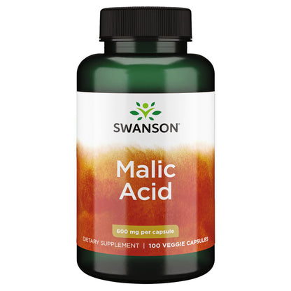 Swanson Suplemento de Ácido Málico 600 mg, 100 cápsulas