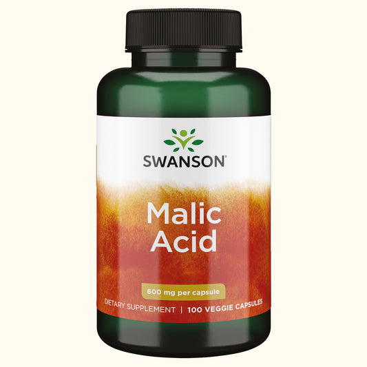 Swanson Suplemento de Ácido Málico 600 mg, 100 cápsulas