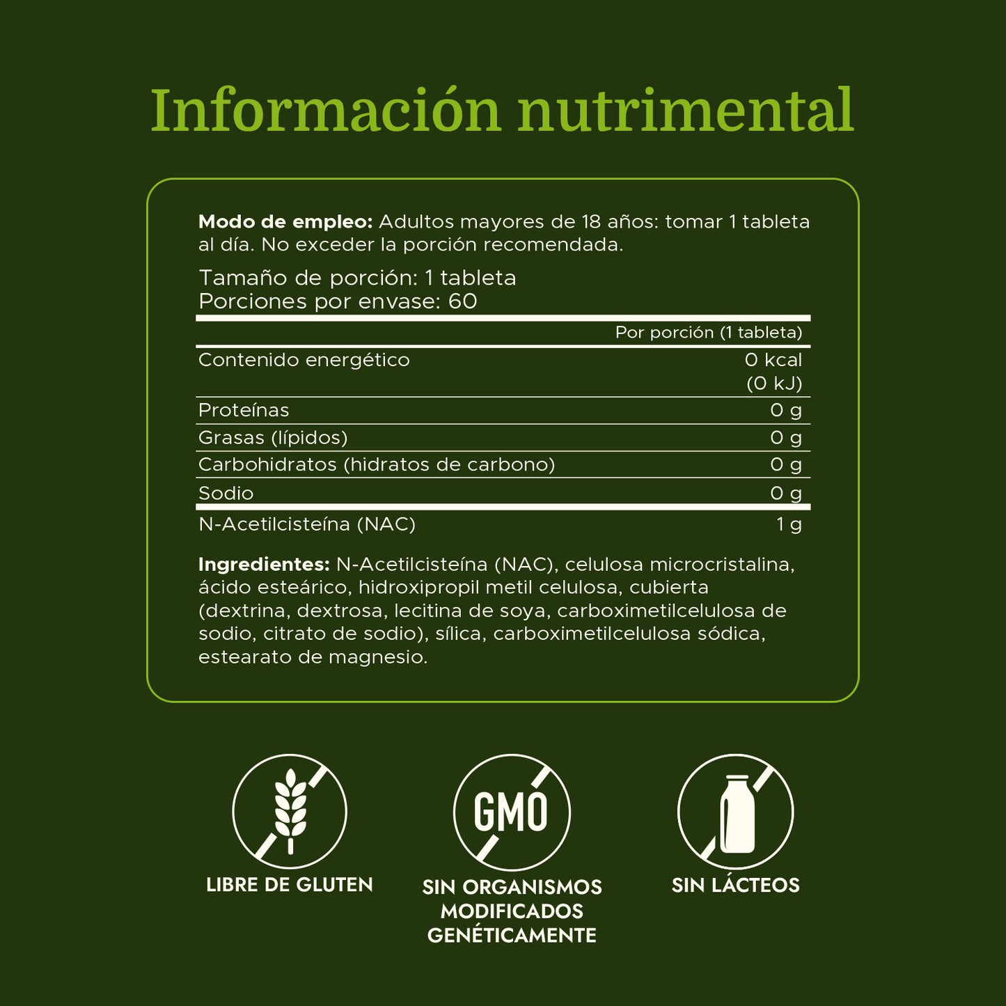 Swanson Suplemento NAC (N-Acetilcisteína) Extra Strength 1000 mg, 60 Tabletas