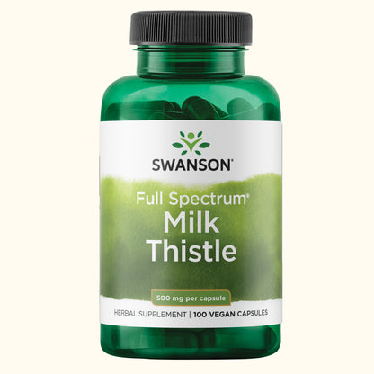 Swanson Cardo Mariano Espectro Completo, 500 mg, 100 Cápsulas, Non‑GMO, Certificado GMP