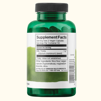 Swanson Cardo Mariano Espectro Completo, 500 mg, 100 Cápsulas, Non‑GMO, Certificado GMP