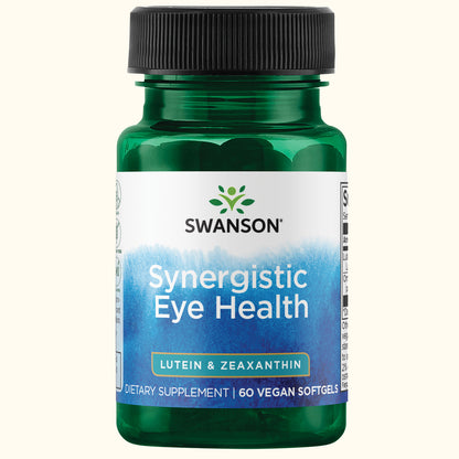 Swanson Salud ocular sinérgica: luteína y zeaxantina, 60 Cápsulas